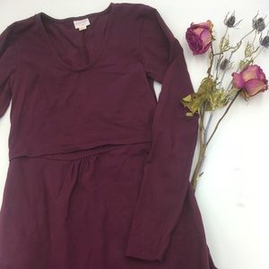 Boob Design Long sleeve Nursing dress